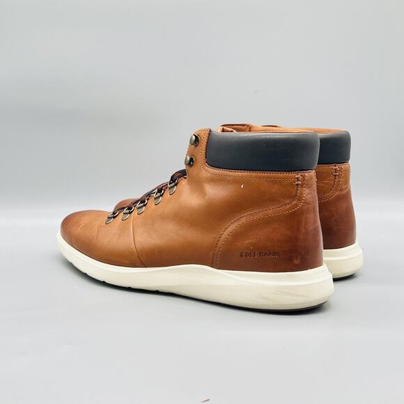 Cole Haan Boots Mens 12 Brown Leather Grand OS Chukka Ankle Lace Up Casual Shoes main image 7